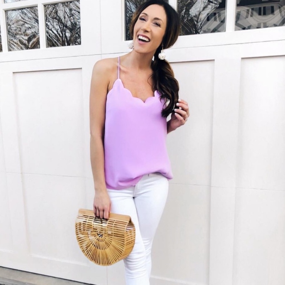 J. Crew Factory NWT Lilac Scalloped Cami